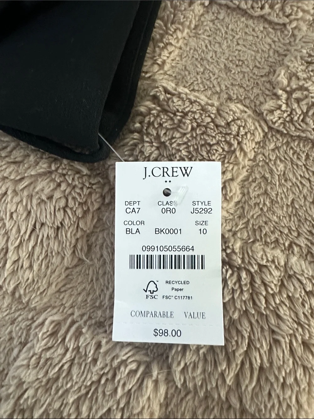 J. Crew Black Cropped Tailored Ankle Pants New sz 10 - Picture 5 of 5